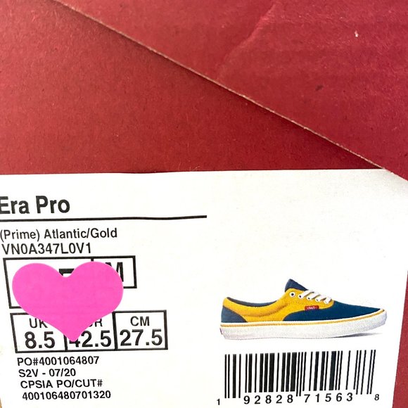 💖MEGA SALE💖VANS Era Pro Prime Atlantic Shoes Women’s Gold Suede VN0A347L0V1 - Picture 10 of 10